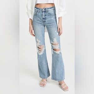 Pistola Stevie High Rise Relaxed Flair distressed Jeans Pulse Size 27 NWT(j5
